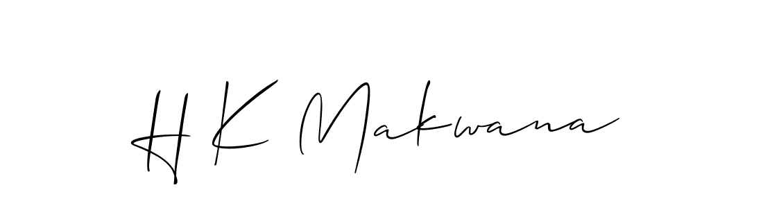 Best and Professional Signature Style for H K Makwana. Allison_Script Best Signature Style Collection. H K Makwana signature style 2 images and pictures png