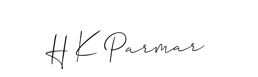 Make a short H K Parmar signature style. Manage your documents anywhere anytime using Allison_Script. Create and add eSignatures, submit forms, share and send files easily. H K Parmar signature style 2 images and pictures png