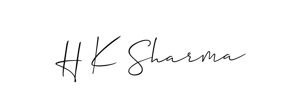 Make a short H K Sharma signature style. Manage your documents anywhere anytime using Allison_Script. Create and add eSignatures, submit forms, share and send files easily. H K Sharma signature style 2 images and pictures png