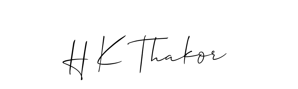 H K Thakor stylish signature style. Best Handwritten Sign (Allison_Script) for my name. Handwritten Signature Collection Ideas for my name H K Thakor. H K Thakor signature style 2 images and pictures png