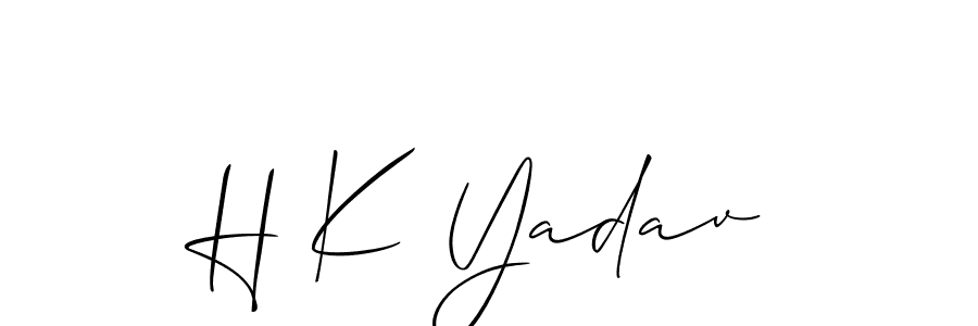 Similarly Allison_Script is the best handwritten signature design. Signature creator online .You can use it as an online autograph creator for name H K Yadav. H K Yadav signature style 2 images and pictures png