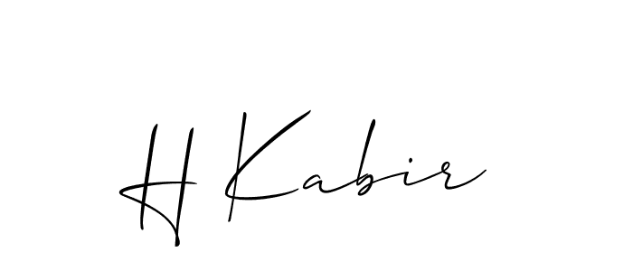 Make a beautiful signature design for name H Kabir. With this signature (Allison_Script) style, you can create a handwritten signature for free. H Kabir signature style 2 images and pictures png