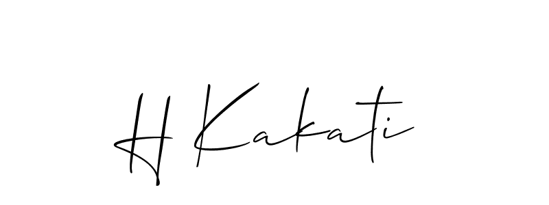 Also You can easily find your signature by using the search form. We will create H Kakati name handwritten signature images for you free of cost using Allison_Script sign style. H Kakati signature style 2 images and pictures png