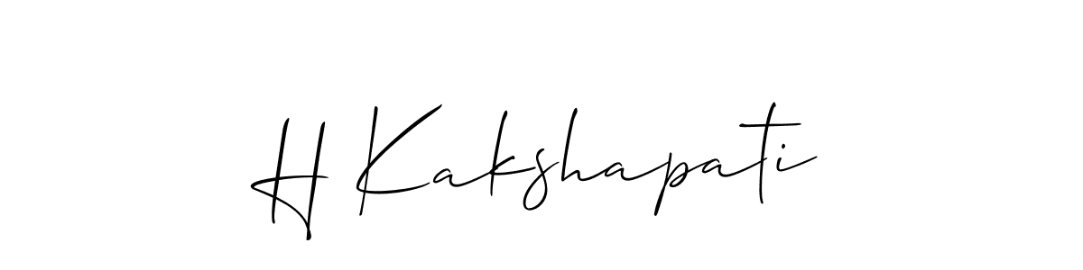 How to make H Kakshapati name signature. Use Allison_Script style for creating short signs online. This is the latest handwritten sign. H Kakshapati signature style 2 images and pictures png