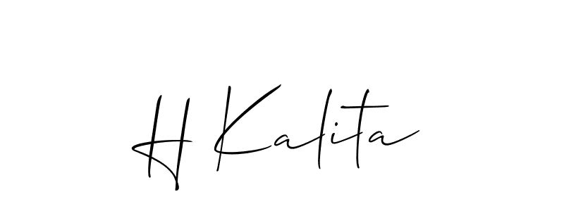 H Kalita stylish signature style. Best Handwritten Sign (Allison_Script) for my name. Handwritten Signature Collection Ideas for my name H Kalita. H Kalita signature style 2 images and pictures png