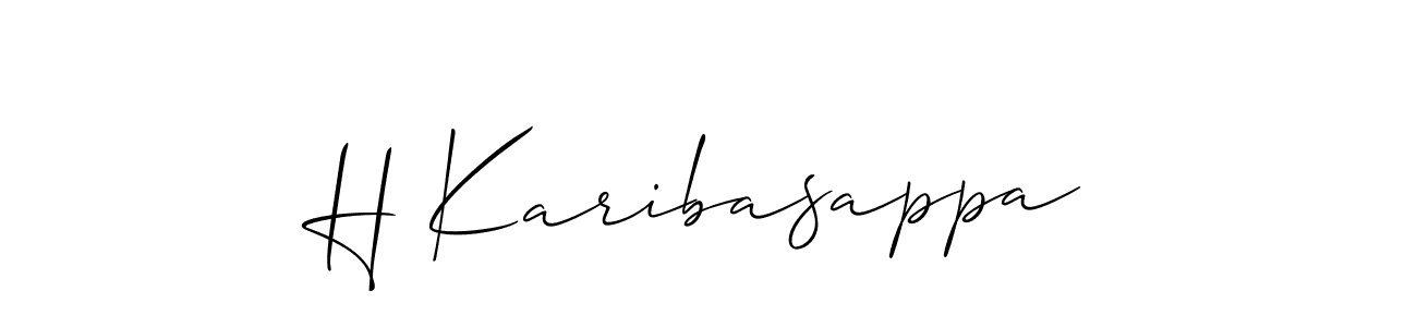 if you are searching for the best signature style for your name H Karibasappa. so please give up your signature search. here we have designed multiple signature styles  using Allison_Script. H Karibasappa signature style 2 images and pictures png