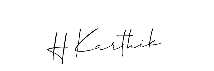 Make a beautiful signature design for name H Karthik. Use this online signature maker to create a handwritten signature for free. H Karthik signature style 2 images and pictures png
