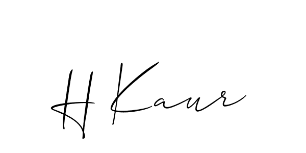 You should practise on your own different ways (Allison_Script) to write your name (H Kaur) in signature. don't let someone else do it for you. H Kaur signature style 2 images and pictures png