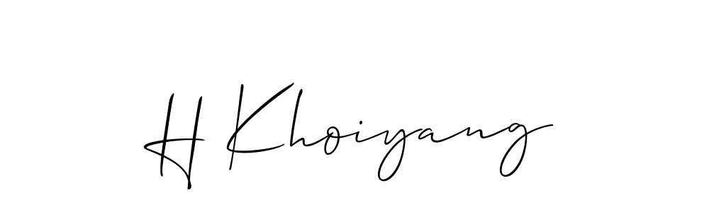 It looks lik you need a new signature style for name H Khoiyang. Design unique handwritten (Allison_Script) signature with our free signature maker in just a few clicks. H Khoiyang signature style 2 images and pictures png