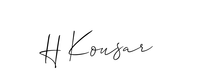 This is the best signature style for the H Kousar name. Also you like these signature font (Allison_Script). Mix name signature. H Kousar signature style 2 images and pictures png
