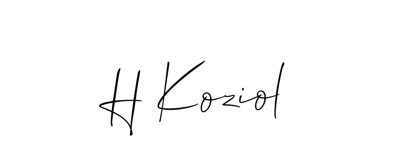 H Koziol stylish signature style. Best Handwritten Sign (Allison_Script) for my name. Handwritten Signature Collection Ideas for my name H Koziol. H Koziol signature style 2 images and pictures png