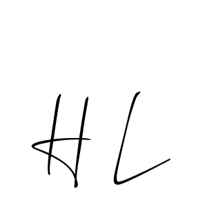 You should practise on your own different ways (Allison_Script) to write your name (H L) in signature. don't let someone else do it for you. H L signature style 2 images and pictures png