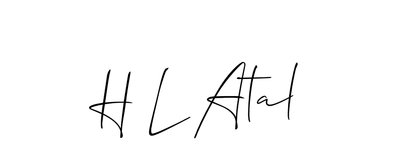Here are the top 10 professional signature styles for the name H L Atal. These are the best autograph styles you can use for your name. H L Atal signature style 2 images and pictures png