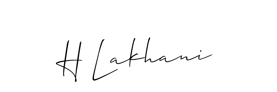 Once you've used our free online signature maker to create your best signature Allison_Script style, it's time to enjoy all of the benefits that H Lakhani name signing documents. H Lakhani signature style 2 images and pictures png