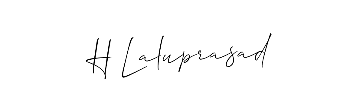 Create a beautiful signature design for name H Laluprasad. With this signature (Allison_Script) fonts, you can make a handwritten signature for free. H Laluprasad signature style 2 images and pictures png
