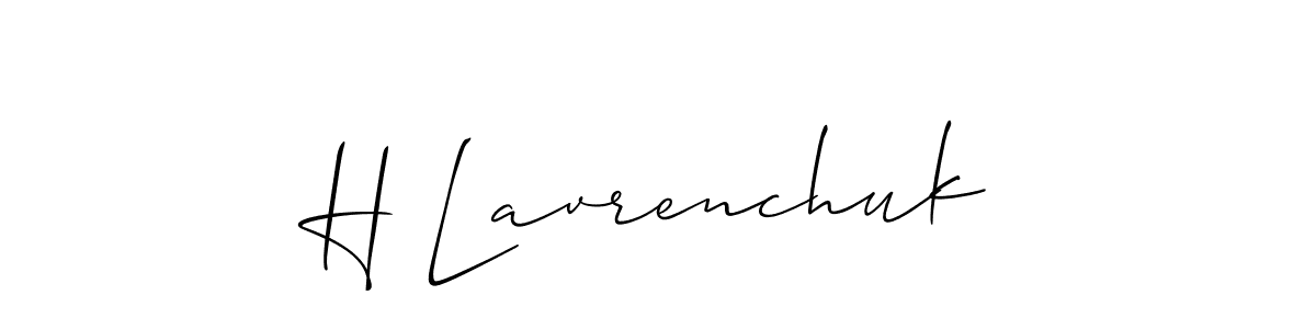 Similarly Allison_Script is the best handwritten signature design. Signature creator online .You can use it as an online autograph creator for name H Lavrenchuk. H Lavrenchuk signature style 2 images and pictures png