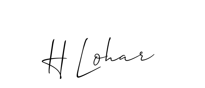How to Draw H Lohar signature style? Allison_Script is a latest design signature styles for name H Lohar. H Lohar signature style 2 images and pictures png