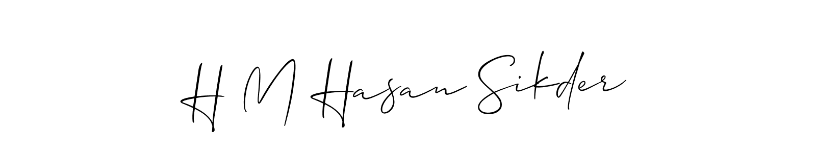 How to make H M Hasan Sikder signature? Allison_Script is a professional autograph style. Create handwritten signature for H M Hasan Sikder name. H M Hasan Sikder signature style 2 images and pictures png