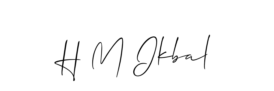 How to make H M Ikbal signature? Allison_Script is a professional autograph style. Create handwritten signature for H M Ikbal name. H M Ikbal signature style 2 images and pictures png