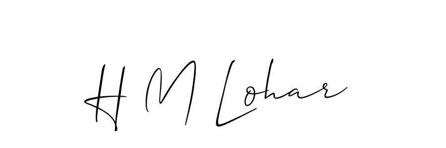 Make a short H M Lohar signature style. Manage your documents anywhere anytime using Allison_Script. Create and add eSignatures, submit forms, share and send files easily. H M Lohar signature style 2 images and pictures png