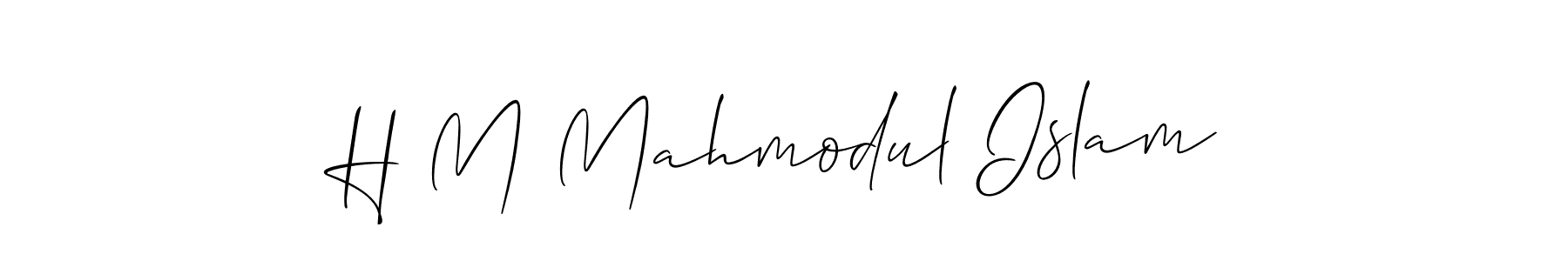 You should practise on your own different ways (Allison_Script) to write your name (H M Mahmodul Islam) in signature. don't let someone else do it for you. H M Mahmodul Islam signature style 2 images and pictures png