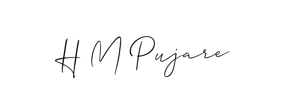 Create a beautiful signature design for name H M Pujare. With this signature (Allison_Script) fonts, you can make a handwritten signature for free. H M Pujare signature style 2 images and pictures png