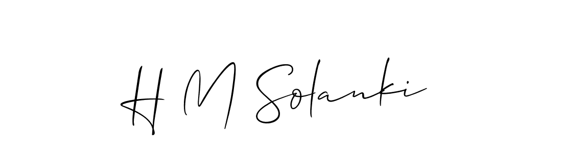 You should practise on your own different ways (Allison_Script) to write your name (H M Solanki) in signature. don't let someone else do it for you. H M Solanki signature style 2 images and pictures png