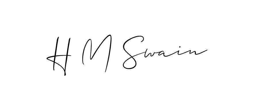 Make a beautiful signature design for name H M Swain. With this signature (Allison_Script) style, you can create a handwritten signature for free. H M Swain signature style 2 images and pictures png