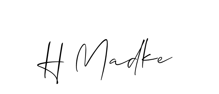 Best and Professional Signature Style for H Madke. Allison_Script Best Signature Style Collection. H Madke signature style 2 images and pictures png