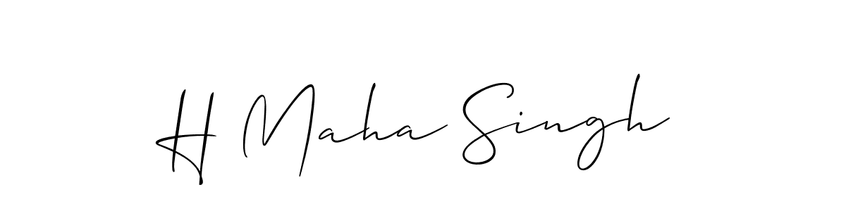 Also we have H Maha Singh name is the best signature style. Create professional handwritten signature collection using Allison_Script autograph style. H Maha Singh signature style 2 images and pictures png