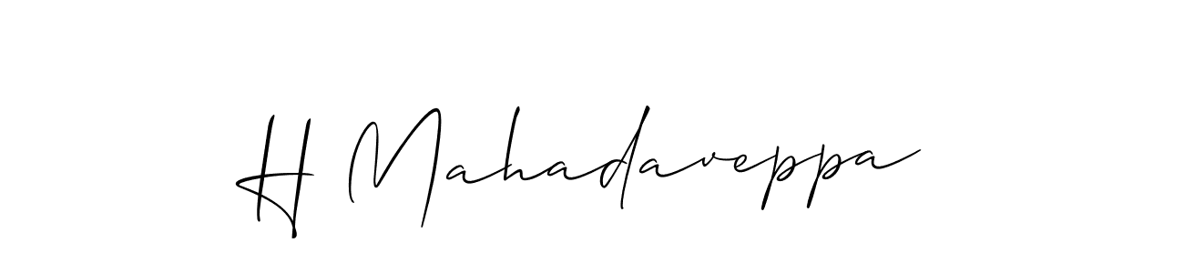 Create a beautiful signature design for name H Mahadaveppa. With this signature (Allison_Script) fonts, you can make a handwritten signature for free. H Mahadaveppa signature style 2 images and pictures png