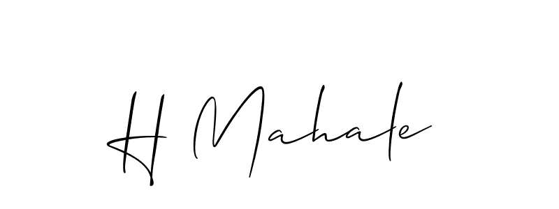 if you are searching for the best signature style for your name H Mahale. so please give up your signature search. here we have designed multiple signature styles  using Allison_Script. H Mahale signature style 2 images and pictures png