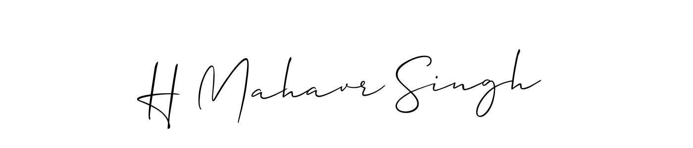 Allison_Script is a professional signature style that is perfect for those who want to add a touch of class to their signature. It is also a great choice for those who want to make their signature more unique. Get H Mahavr Singh name to fancy signature for free. H Mahavr Singh signature style 2 images and pictures png