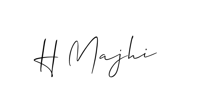 How to make H Majhi signature? Allison_Script is a professional autograph style. Create handwritten signature for H Majhi name. H Majhi signature style 2 images and pictures png
