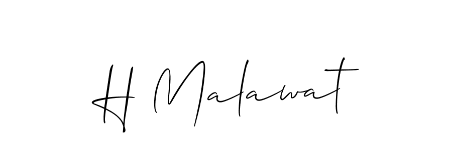 It looks lik you need a new signature style for name H Malawat. Design unique handwritten (Allison_Script) signature with our free signature maker in just a few clicks. H Malawat signature style 2 images and pictures png