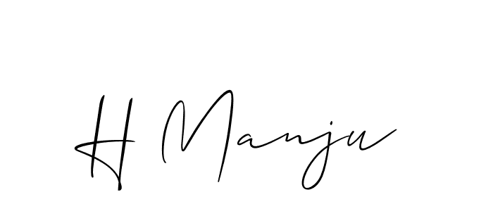 H Manju stylish signature style. Best Handwritten Sign (Allison_Script) for my name. Handwritten Signature Collection Ideas for my name H Manju. H Manju signature style 2 images and pictures png