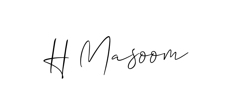 See photos of H Masoom official signature by Spectra . Check more albums & portfolios. Read reviews & check more about Allison_Script font. H Masoom signature style 2 images and pictures png