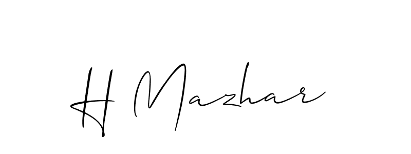 How to Draw H Mazhar signature style? Allison_Script is a latest design signature styles for name H Mazhar. H Mazhar signature style 2 images and pictures png