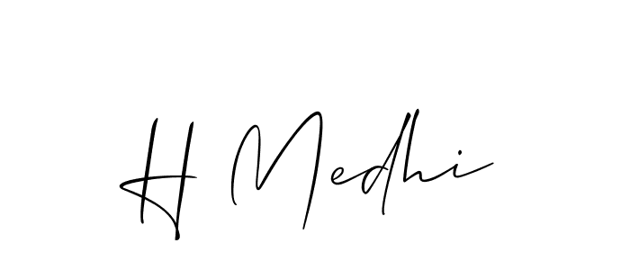 H Medhi stylish signature style. Best Handwritten Sign (Allison_Script) for my name. Handwritten Signature Collection Ideas for my name H Medhi. H Medhi signature style 2 images and pictures png