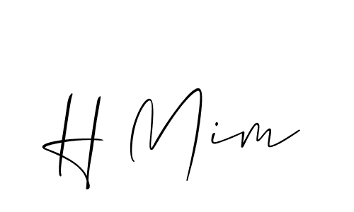 Use a signature maker to create a handwritten signature online. With this signature software, you can design (Allison_Script) your own signature for name H Mim. H Mim signature style 2 images and pictures png