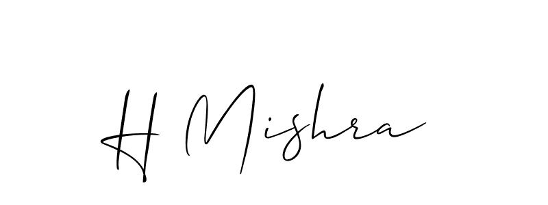 Create a beautiful signature design for name H Mishra. With this signature (Allison_Script) fonts, you can make a handwritten signature for free. H Mishra signature style 2 images and pictures png