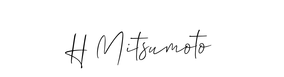 How to make H Mitsumoto name signature. Use Allison_Script style for creating short signs online. This is the latest handwritten sign. H Mitsumoto signature style 2 images and pictures png