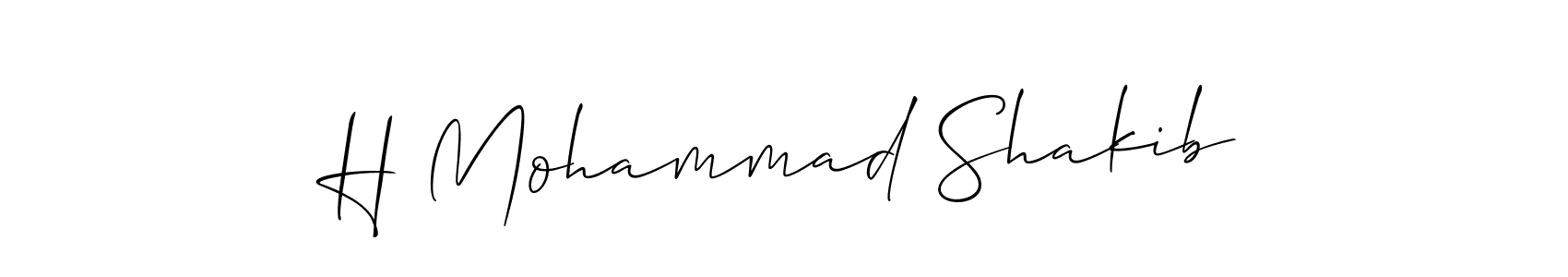 Allison_Script is a professional signature style that is perfect for those who want to add a touch of class to their signature. It is also a great choice for those who want to make their signature more unique. Get H Mohammad Shakib name to fancy signature for free. H Mohammad Shakib signature style 2 images and pictures png