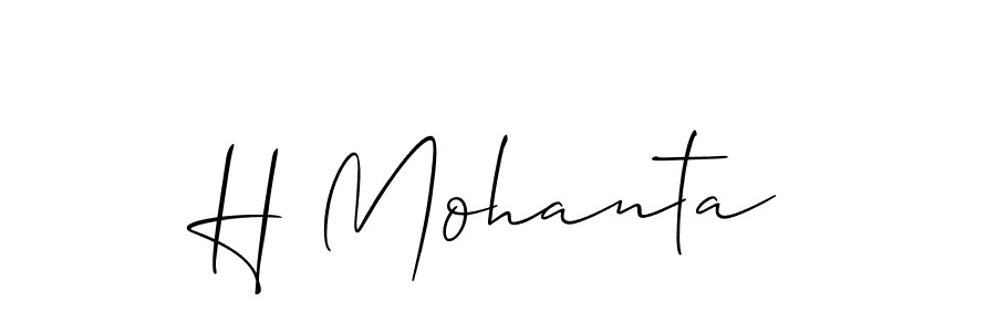 You should practise on your own different ways (Allison_Script) to write your name (H Mohanta) in signature. don't let someone else do it for you. H Mohanta signature style 2 images and pictures png