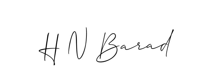 Make a beautiful signature design for name H N Barad. With this signature (Allison_Script) style, you can create a handwritten signature for free. H N Barad signature style 2 images and pictures png