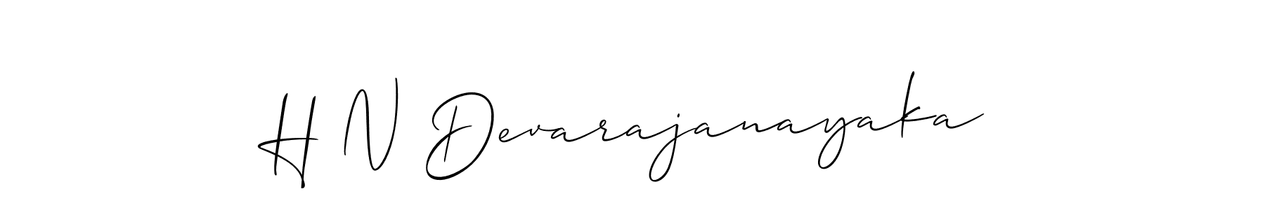 You should practise on your own different ways (Allison_Script) to write your name (H N Devarajanayaka) in signature. don't let someone else do it for you. H N Devarajanayaka signature style 2 images and pictures png