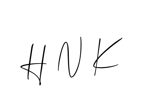 Make a beautiful signature design for name H N K. Use this online signature maker to create a handwritten signature for free. H N K signature style 2 images and pictures png