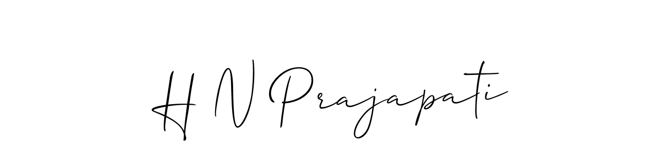 Make a beautiful signature design for name H N Prajapati. With this signature (Allison_Script) style, you can create a handwritten signature for free. H N Prajapati signature style 2 images and pictures png