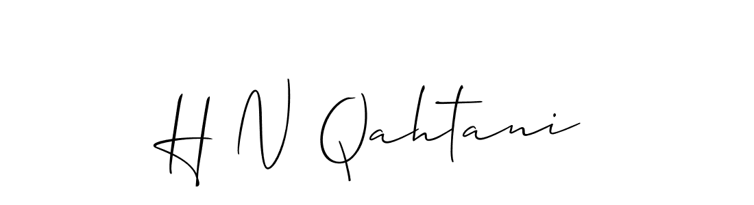 Make a beautiful signature design for name H N Qahtani. With this signature (Allison_Script) style, you can create a handwritten signature for free. H N Qahtani signature style 2 images and pictures png