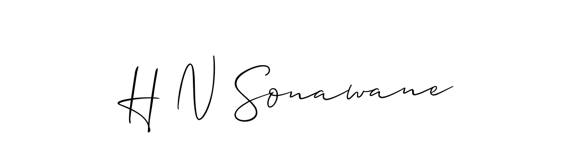 H N Sonawane stylish signature style. Best Handwritten Sign (Allison_Script) for my name. Handwritten Signature Collection Ideas for my name H N Sonawane. H N Sonawane signature style 2 images and pictures png